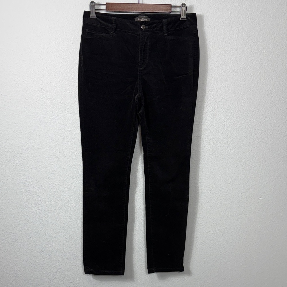 Talbots Classic Blackโ Velour Pants